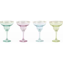 Vietri Rainbow Assorted Margarita Cocktail Glass