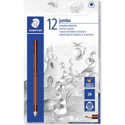 Staedtler 1285-1 Noris Club Jumbo Schreiblernstift, Härtegrad 2B, Katonetui mit 12 Stück