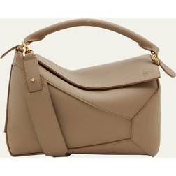 Loewe Puzzle Edge Leather Shoulder Bag - Neutrals