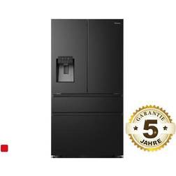 Hisense French door kühl-gefrier-kombination rf728n4sbfe Schwarz, Edelstahl