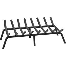 Minuteman International 28 in. Black Sturdy Non-Tapered Fireplace Grate for Logs