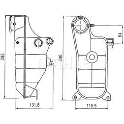 Mahle Ausgleichsbehälter kühlmittel crt 119