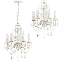 ValueLights Valuelights Cream Pendant Lamp