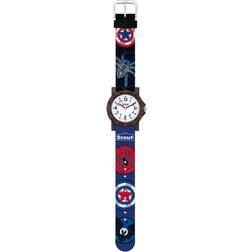 Scout pojkar analog kvartsklocka med textilband armband 1