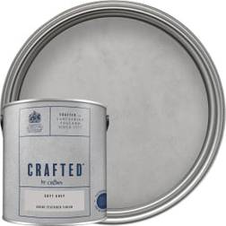 Crown CRAFTED Suede Textured Matt Emulsion Interior Soft Ceiling Paint, Wall Paint Grey 2.5L