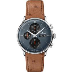 Junghans Meister Chronoscope 40.7mm German Date Grey Brown