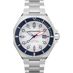 Spinnaker Dumas Regatta White SP-5081-HH Man 44 mm Analog Automatisk Mineralglas White 22 mm