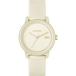 Lacoste Analog för kvinnor med champagnefärgat silikonarmband, 2001288
