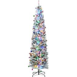 Homcom Flocked Artificial Green Christmas Tree 225cm