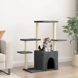 vidaXL Cat Tree with Scratching Posts Dark