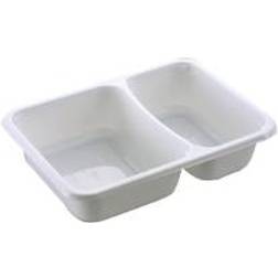 plastbakke 530ml CPET 2-rums Serveringsbakke