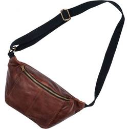 BTF CPH Bum Bag Bæltetaske Dark Cognac with gold