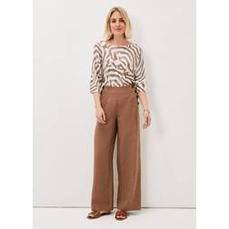 Phase Eight Cassandra Linen Trouser Brown