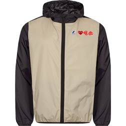 Comme des Garçons Hooded Zip Jacket Beige Black