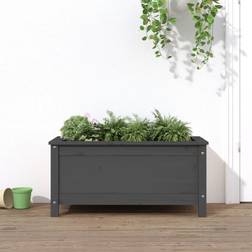 vidaXL Garden Planter Grey Solid Wood Pine