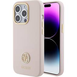 Guess iPhone 15 Pro 6.1" Silicone Logo Strass 4G