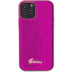 Guess iPhone 12/iPhone 12 Pro Cover Sequin Fuschia