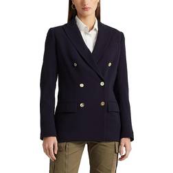 Lauren Ralph Lauren DoubleBreasted Wool Crepe Blazer Navy