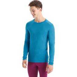 Icebreaker Merino Bodyfit Oasis Men's Long Sleeve Crew Geo Blue