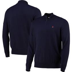 Charles Tyrwhitt England Rugby Pure Merino Zip Neck Jumper Navy