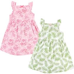 Hudson Baby Baby Girls Cotton Dresses, Palm Leaf, Toddler