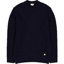 Armor-Lux Pull RDC Wool Structured Knitted Sweater Navy Blau strickpullover Grösse: