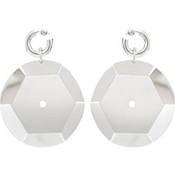 Burberry Paillette Hoop Earrings - Silver