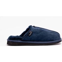 Shepherd Hugo Fårskinnstofflor Dark Navy