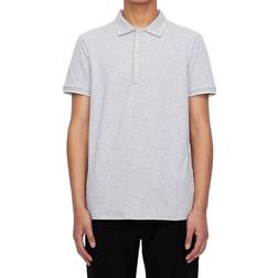 Armani Exchange Logo Placket Polo T Shirt Grey