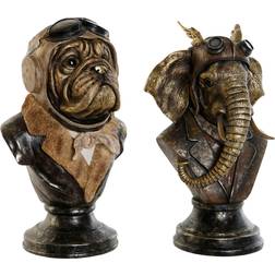 Home ESPRIT ESPRIT Steampunk Grey Units Figurine