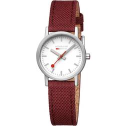 Mondaine Classic Dark Cherry Textile White