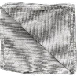 Tell Me More Washed Linen Serviette Pinstripe Stoffserviette Schwarz, Grau (45x45cm)