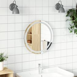 vidaXL Badeværelsesspejl med LED-lys 50 cm Rundt