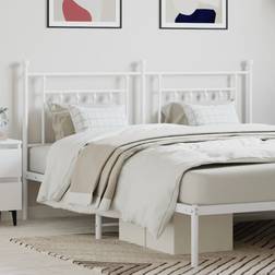 vidaXL white, 180 Metal Bed Bed Headboard