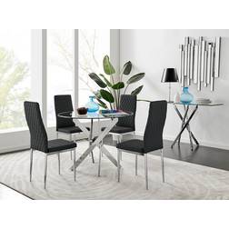 Novara Clear Tempered Glass 100cm Kitchen Chair