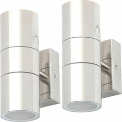 Litecraft Polished Steel, 2 Wall light