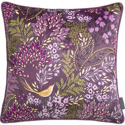 Sara Miller Song Birds Cushion Complete Decoration Pillows Purple