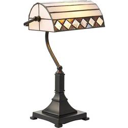 Loops Tiffany Glass Bankers Table Lamp