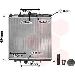 Van Wezel Wasserkühler Peugeot 206