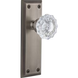 Grandeur Fifth Avenue Privacy Door Knobset with Versailles Crystal Knob