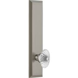 Grandeur Fifth Avenue Privacy Door Knobset with Burgundy Crystal Knob