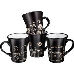 Bruntmor Set Of Matte Coffee-Themed Sayings Cup 4