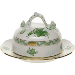 Herend Bouquet Green AV Butter Dish