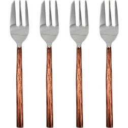 INOX Artisans Copper Antique Pastry 4 Pcs. Cake Fork