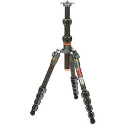 3 Legged Thing Ray 5-Section Carbon Fiber Travel Tripod, Gray