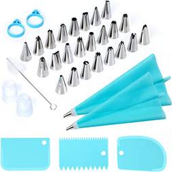 34Pcs Piping Tips Cake Decorating Kit Nozzle Set