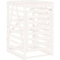vidaXL Mülltonnenbox Weiß 84 x 90 x 128,5 cm (Gebäudefläche )