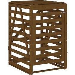 vidaXL Honigbraun Mülltonnenbox 84 x 90 x 128,5 cm (Gebäudefläche )