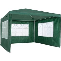 tectake Gazebo Baraban 3 x 3 m Con 3 Pareti Laterali