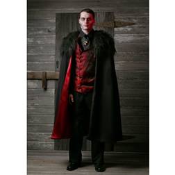 Deluxe Plus Men's Vampire Costume Black/Red 3X